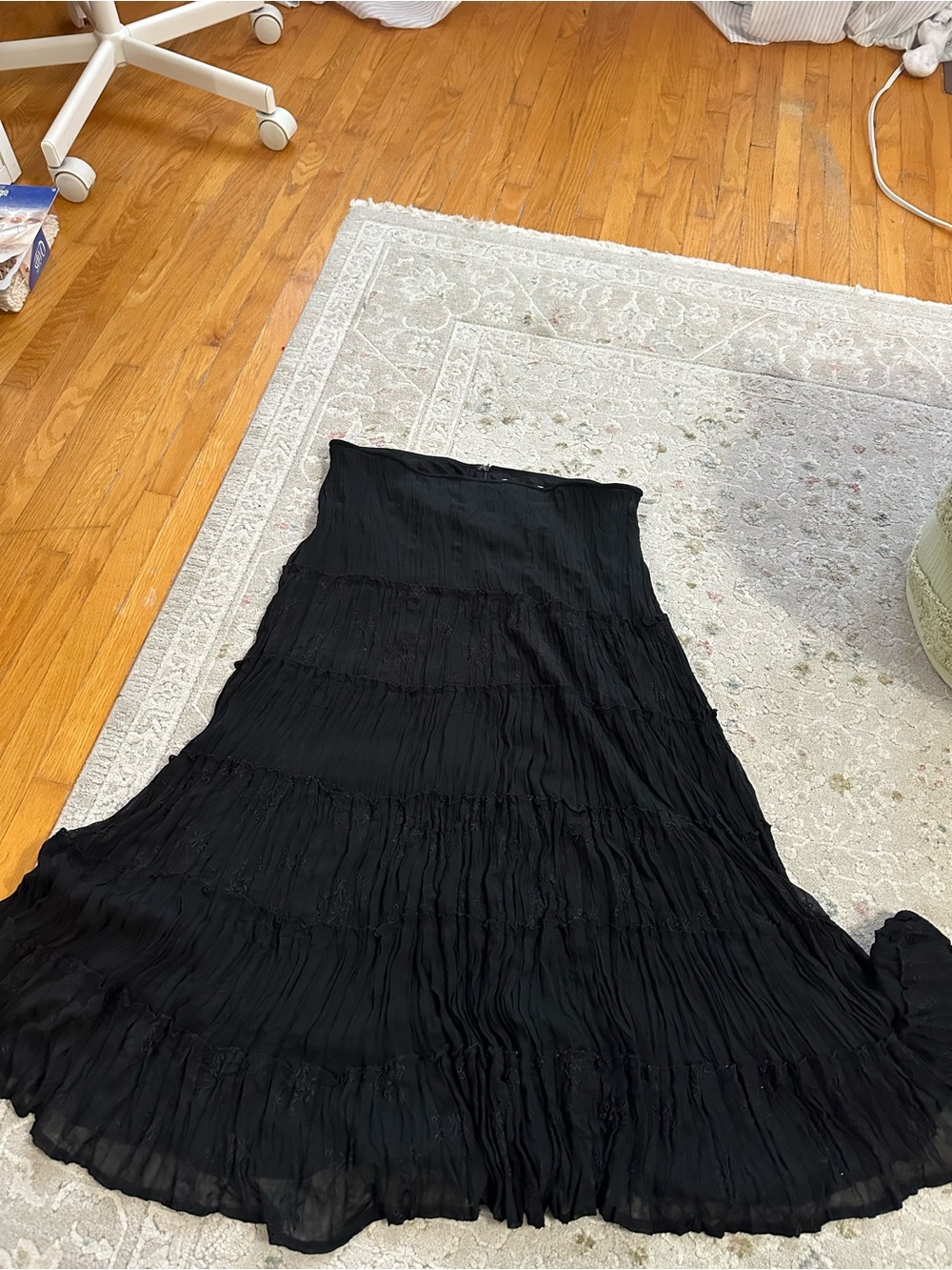 Jessica Black Tiered Maxi Skirt